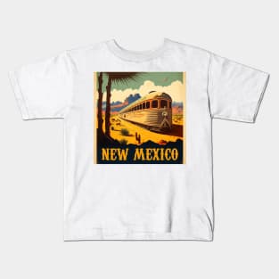 New Mexico Vintage Travel Art Poster Kids T-Shirt